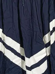 Vorschaubild 3 von Damen Faltenrock Gr. 40 L Blau Gestreift Midirock Casual