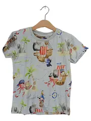 Vorschaubild 1 von Kinder T-Shirt Piraten Motiv Gr. 110 Blau Baumwolle