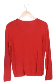 Vorschaubild 2 von Damen Pullover V-Ausschnitt Rot Gr. 34/XS Casual Elegant