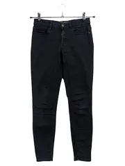 Vorschaubild 1 von Damen Jeans Slim Fit Gr. 34 XS Schwarz Modern Baumwolle