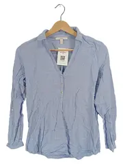 Vorschaubild 1 von Damen Bluse Langarm Hellblau Gr. 34/XS Casual Viskose