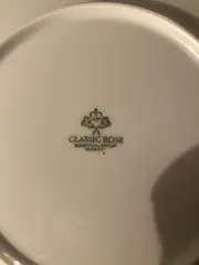 Vorschaubild 4 von Platzteller Porzellan Blumenmuster Weiß Klassisch 20cm
