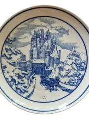 Vorschaubild 3 von Sammelteller Burg Eltz Winterlandschaft Porzellan Nostalgisch 20cm