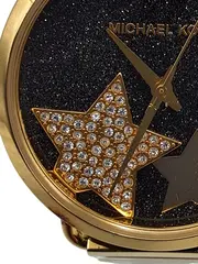 Vorschaubild 3 von Armbanduhr Damenuhr Gold Edelstahl Strass Sternenmotiv