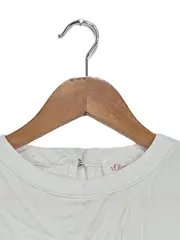 Vorschaubild 2 von Damen Bluse Weiß Gr. 34/XS Casual Langarm Baumwolle