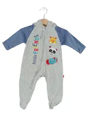 Vorschaubild 1 von FISHER-PRICE Baby Einteiler Gr. 62 Grau Tiermotive Overall Strampler