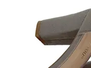 Vorschaubild 4 von Damen Pumps Gr. 38 Grau Elegant mit Knöchelriemen Blockabsatz 8cm