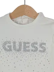 Vorschaubild 2 von Kinder Langarmshirt Weiß 24 Monate (Gr. 92) Strasssteine Rüschen Charmant