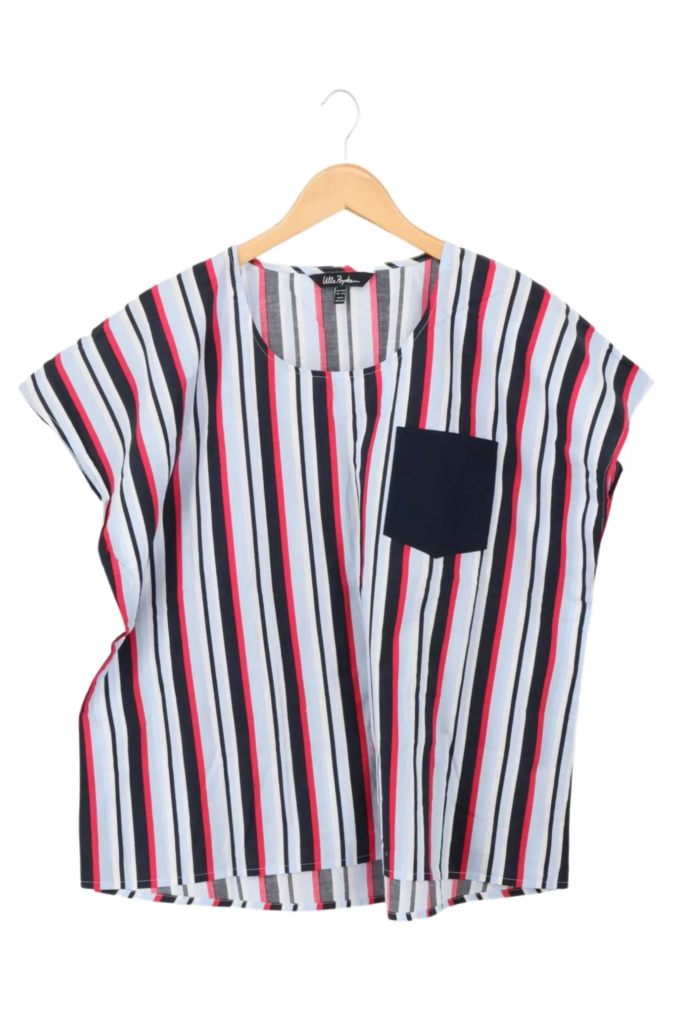 ULLA POPKEN Bluse Damen Gestreift Mehrfarbig Klassisch Gr. 46/L Baumwolle