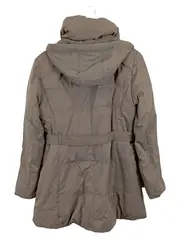 Vorschaubild 2 von Damen Steppmantel Gr. 36/S Braun Klassisch Elegant Kapuze