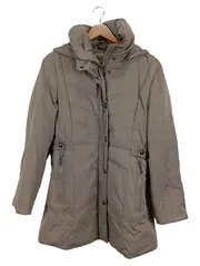 Vorschaubild 1 von Damen Steppmantel Gr. 36/S Braun Klassisch Elegant Kapuze