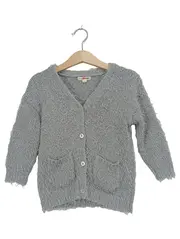Vorschaubild 1 von Strickjacke Mädchen Gr. 104 Grau Kuschelig Cardigan