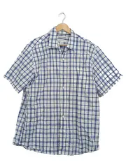 Vorschaubild 1 von Herren Freizeithemd kariert Kurzarm Blau Weiß Gr. XL