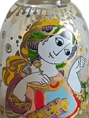 Vorschaubild 2 von Glas Trinkbecher Mehrfarbig Florales Muster 10cm Festlich