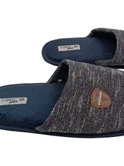 Vorschaubild 2 von Herren Hausschuhe Gr. 44 Grau Praktische Pantoletten Slipper