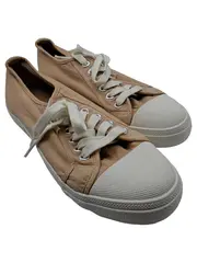 Vorschaubild 1 von Sneaker Low Damen Gr. 42 Beige Canvas Schnürschuhe Soft Foam