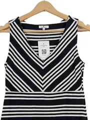 Vorschaubild 5 von Damen Freizeitkleid Gr. 36/S gestreift Schwarz-Weiß Casual