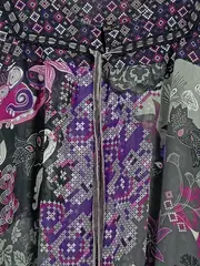 Vorschaubild 2 von Damen Bluse Gr. 42 Mehrfarbig Casual Langarm Muster