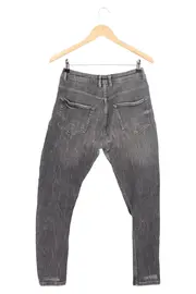 Vorschaubild 2 von Damen Jeans Slim Fit Grau W29/38 M Used Look Reißverschluss Cut-Outs