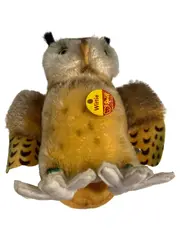 Vorschaubild 1 von Wittie Eule Plüschtier Vintage Kuscheltier Braun mit Knopf im Ohr