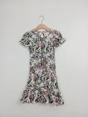 Vorschaubild 2 von Mädchen Sommerkleid Blumenmuster Gr. 110/116 Mehrfarbig