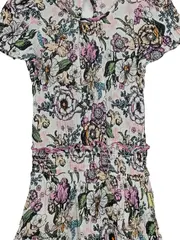 Vorschaubild 3 von Mädchen Sommerkleid Blumenmuster Gr. 110/116 Mehrfarbig