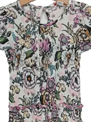 Vorschaubild 4 von Mädchen Sommerkleid Blumenmuster Gr. 110/116 Mehrfarbig