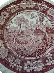 Vorschaubild 2 von Rusticana Wandteller Rot 20cm Porzellan Landschaft