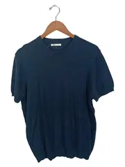 Vorschaubild 1 von Herren Kurzarm Pullover Blau Gr. 50/L Casual