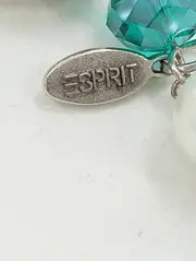 Vorschaubild 2 von Damen Halskette Mehrfarbig Elegant Perlen Strass Metall Glas 39cm