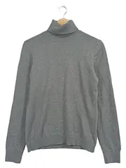 Vorschaubild 1 von Herren Pullover Rollkragen Grau Gr. L Klassisch