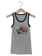 Vorschaubild 1 von Kinder Top Tanktop Gr. 128 Grau Halloween Scary Gang Print Casual