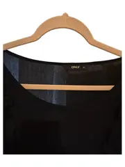 Vorschaubild 2 von Damen Bluse Schwarz Gr. 42 XL Langarm mit Rüschen Feminin