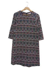 Vorschaubild 1 von Damen Freizeitkleid Gr. 36/S Mehrfarbig Bohemian Vintage Muster