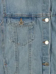Vorschaubild 4 von Jeansjacke Damen Blau Gr. 38/M Casual Langarm Baumwolle
