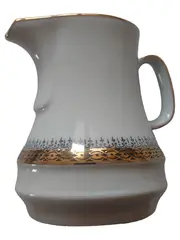 Vorschaubild 1 von Porzellan Kanne Milch und Zucker Set Klassisch Weiß Gold