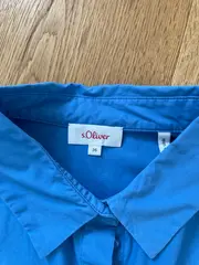 Vorschaubild 6 von Damen Hemdbluse Gr. 36/S Blau Casual Baumwolle Langarm