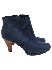 Vorschaubild 1 von Damen Stiefeletten Gr. 41 Blau Wildleder Elegant Absatz 9cm