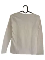 Vorschaubild 2 von Mädchen Langarmshirt Gr. 146/152 Weiß Casual Knopfleiste