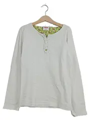 Vorschaubild 1 von Mädchen Langarmshirt Gr. 146/152 Weiß Casual Knopfleiste