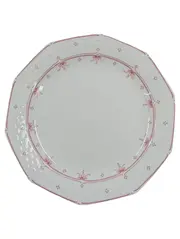 Vorschaubild 1 von Essteller 17 cm Porzellan Weiß Blumenmuster Klassisch