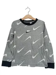 Vorschaubild 1 von Kinder Langarmshirt Grau 122/128 mit Swoosh-Muster Sportlich