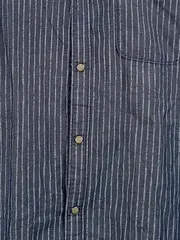 Vorschaubild 6 von Herren Freizeithemd Kurzarm Gestreift Blau Gr. 56 3XL Casual