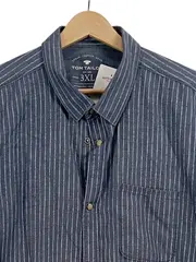 Vorschaubild 3 von Herren Freizeithemd Kurzarm Gestreift Blau Gr. 56 3XL Casual