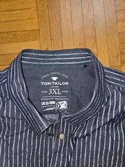 Vorschaubild 5 von Herren Freizeithemd Kurzarm Gestreift Blau Gr. 56 3XL Casual