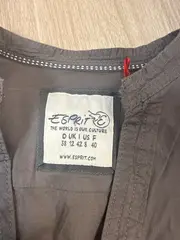 Vorschaubild 2 von Damen Bluse Gr. 38 Grau Langarm V-Ausschnitt Baumwolle