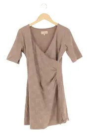 Vorschaubild 1 von Damen Freizeitkleid 36/S Wickelkleid Braun Abstrakt