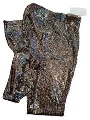 Vorschaubild 4 von Damen Leggings Pailletten Hi-Rise Silber Glamour Gr. S Extra Long