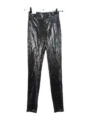 Vorschaubild 1 von Damen Leggings Pailletten Hi-Rise Silber Glamour Gr. S Extra Long