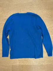 Vorschaubild 2 von Herren Pullover V-Ausschnitt Blau Baumwolle Slim Fit XXL